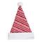 17" Red & White Nordic Striped Santa Hat with Pom Pom